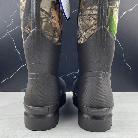 Hisea Men’s Waterproof Rubber Boots Black/Camo sz 6 - Picture 5 of 11